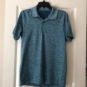 Lululemon collared shirt. Heathered light blue. Medium. Great condition.